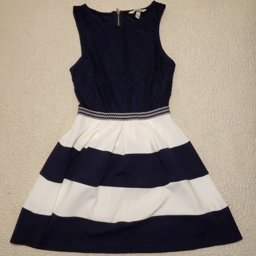 Lace Sailor Mini Skater Dress